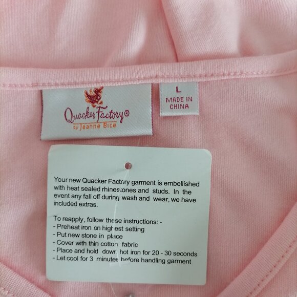 NWT Qucckers Factory Womens Salmon Pink Embellished Embroidered Tassel Top Sz L - Picture 5 of 8